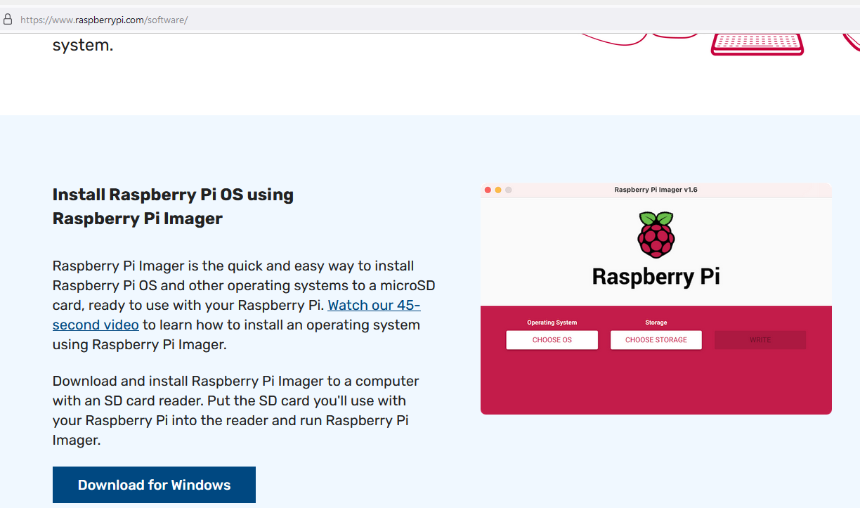 Installation du Raspberry Pi Imager