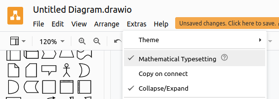 configuration Latex dans Diagrams