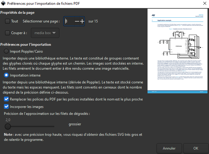 Inkscape import pdf