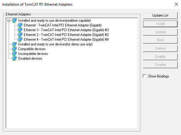 Installation Runtime TwinCAT